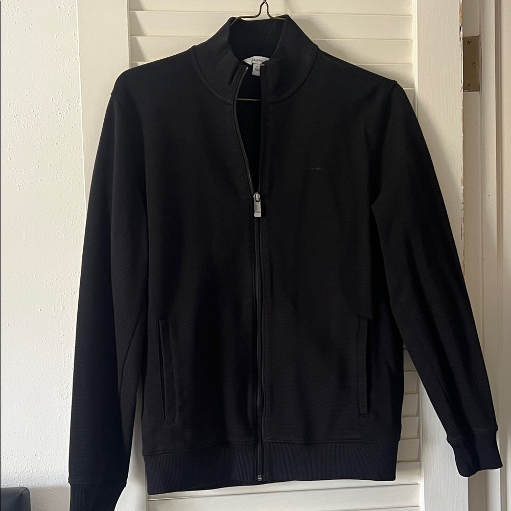 Calvin Klein Men's Black Zip-Up Sweater